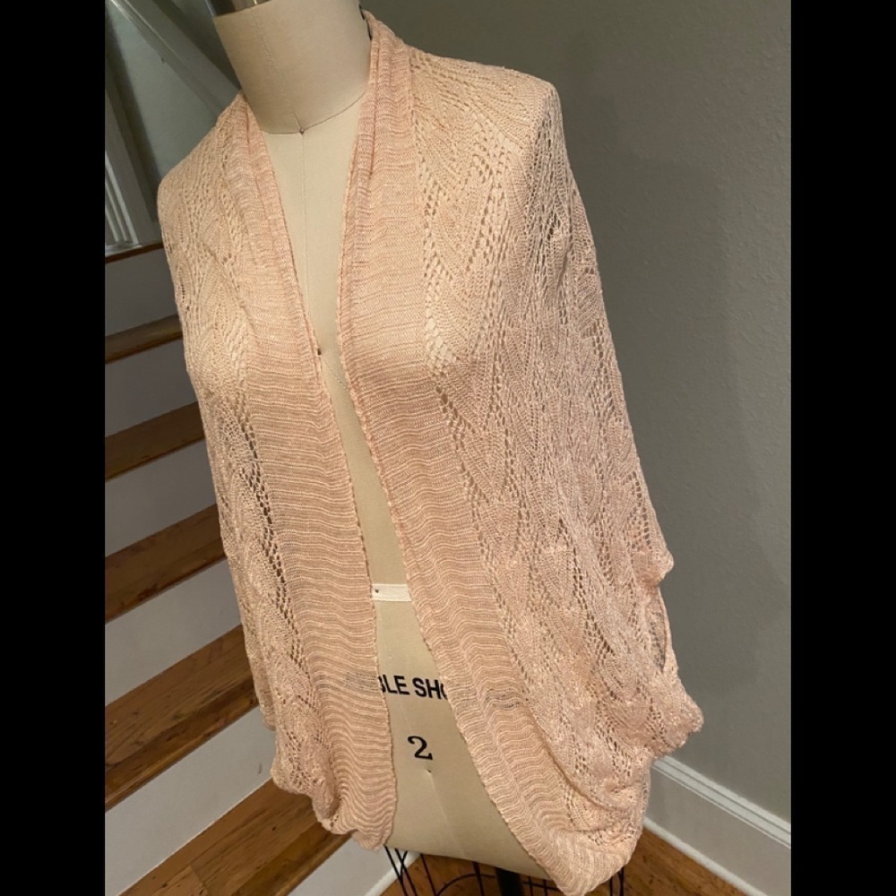 Anthropologie Moth Vanessa Cardi Neutral Pink - Picture 3 of 5